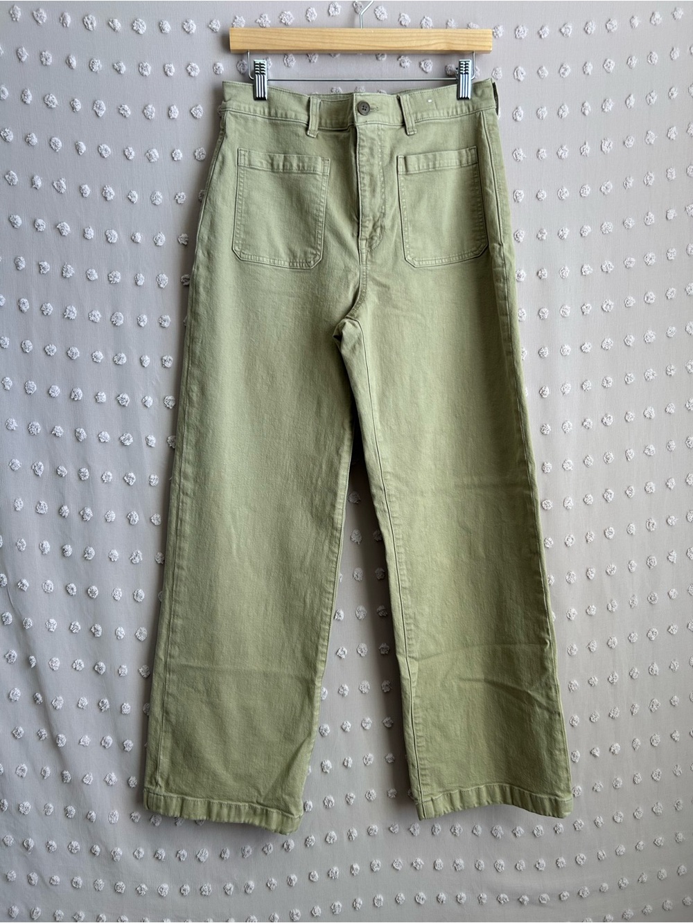 Madewell Women’s Emmett Wide Leg Patch Pocket Pants Sz 29 Khaki